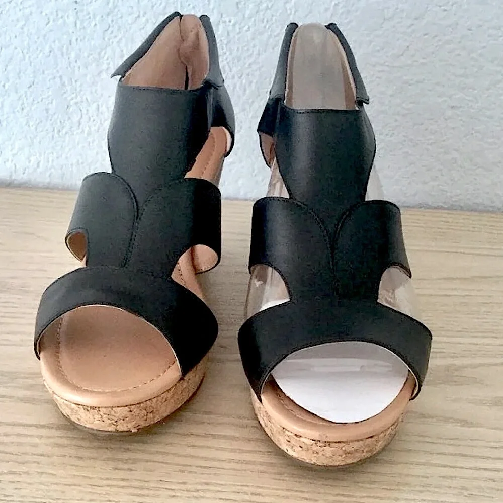 Ciao Bella Cork Wedge Shoes NIB